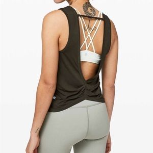 Lululemon Deep Stretch Tank in Dark Olive Size 4